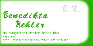 benedikta mehler business card